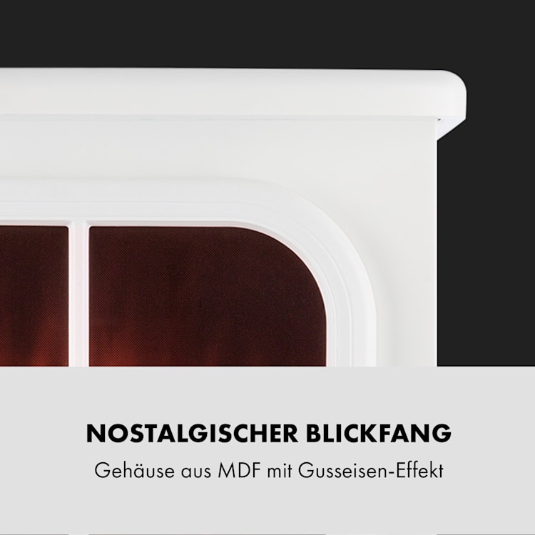 St. Moritz Elektrischer Kamin 1650W/1850W Flammenillusion rauchfrei Weiß