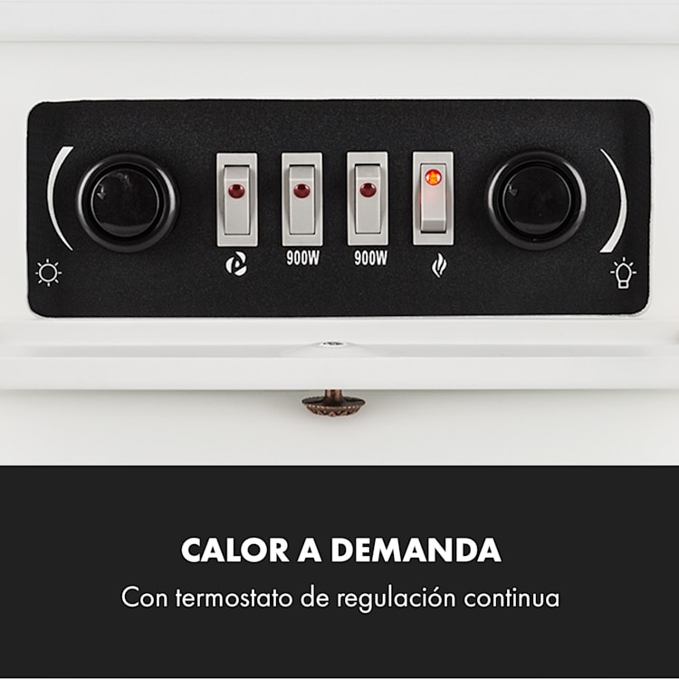 Chimenea eléctrica St. Moritz 1650W/1850W Ilusión de llamas Sin humos Blanco