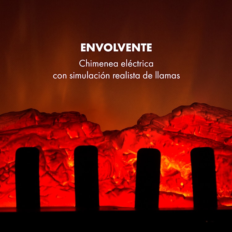Chimenea eléctrica St. Moritz 1650W/1850W Ilusión de llamas Sin humos Blanco