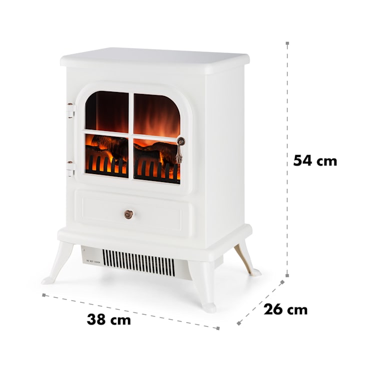 St. Moritz, kominek elektryczny, 1650 W/1850 W, imitacja ognia, bez dymu, kolor biały Biały