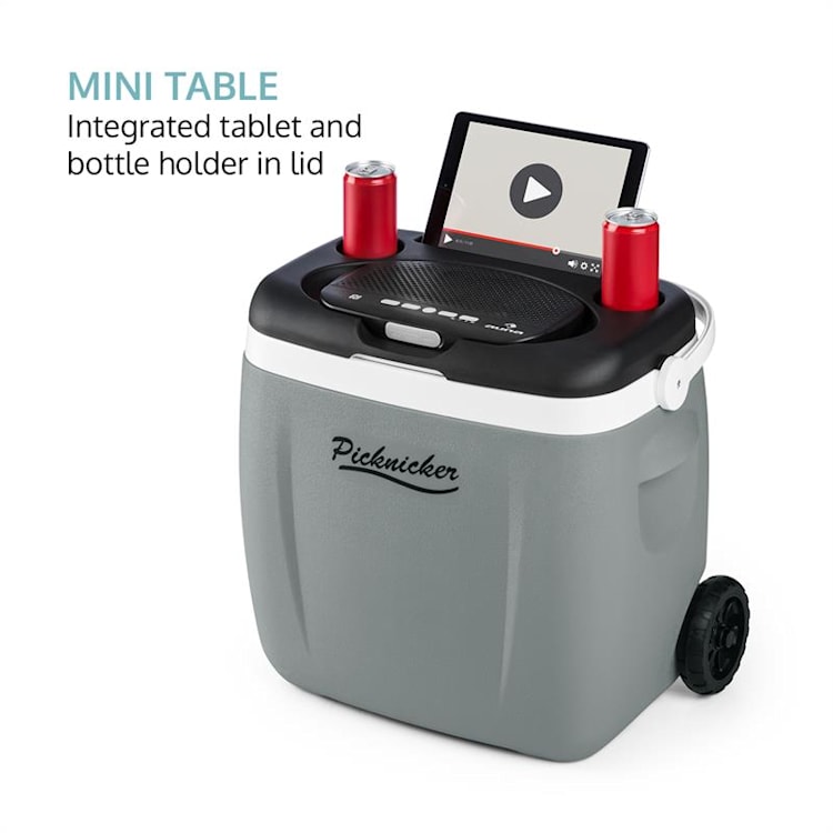 Picknicker Trolley Music Cooler, autochladnička, chladiaci box, 36 l, kufríkový, Bluetooth reproduktor, šedý Šedá