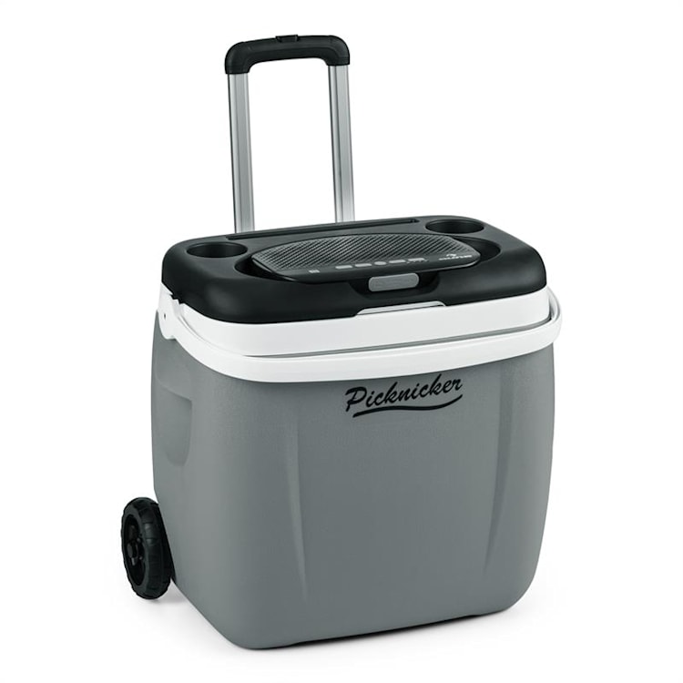Picknicker Trolley Music Cooler, autochladnička, chladiaci box, 36 l, kufríkový, Bluetooth reproduktor, šedý Šedá