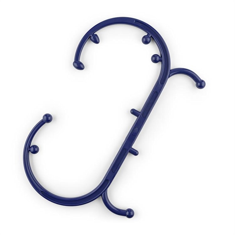 Mr Hook massagehaak triggerpoint modificeerbaar 10 massagenoppen - blauw Blauw