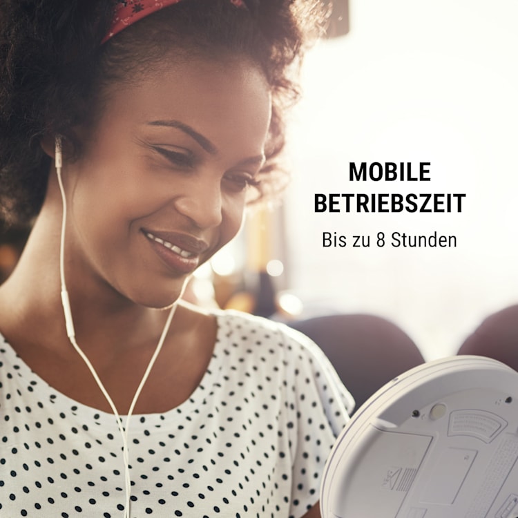 CDC 100 MP3 Discman tragbarer CD-Player CD-R/-RW/-MP3 Antishock ESP Micro-USB Weiß