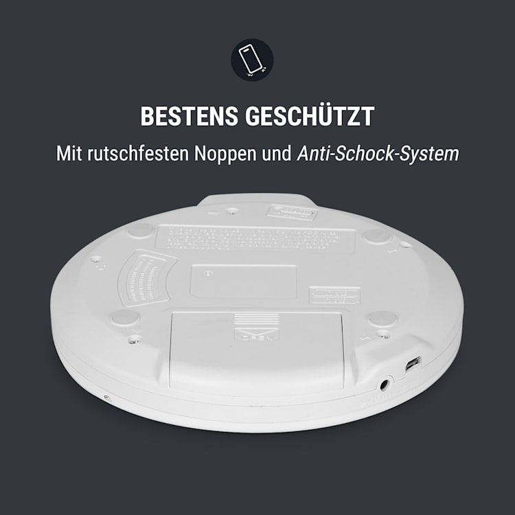 CDC 100 MP3 Discman tragbarer CD-Player CD-R/-RW/-MP3 Antishock ESP Micro-USB Weiß