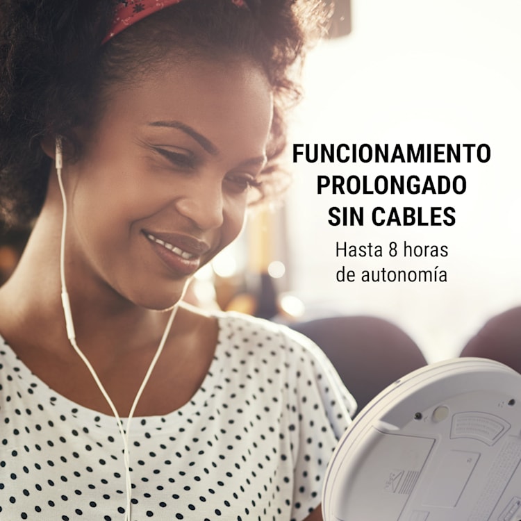 CDC 100MP3 Discman reproductor de CD, CD-R, CD-RW y MP3-CD, USB, sistema antichoque, blanco Blanco