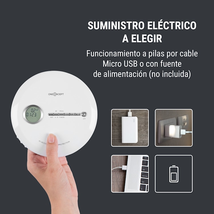 CDC 100MP3 Discman reproductor de CD, CD-R, CD-RW y MP3-CD, USB, sistema antichoque, blanco Blanco