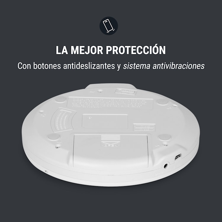 CDC 100MP3 Discman reproductor de CD, CD-R, CD-RW y MP3-CD, USB, sistema antichoque, blanco Blanco