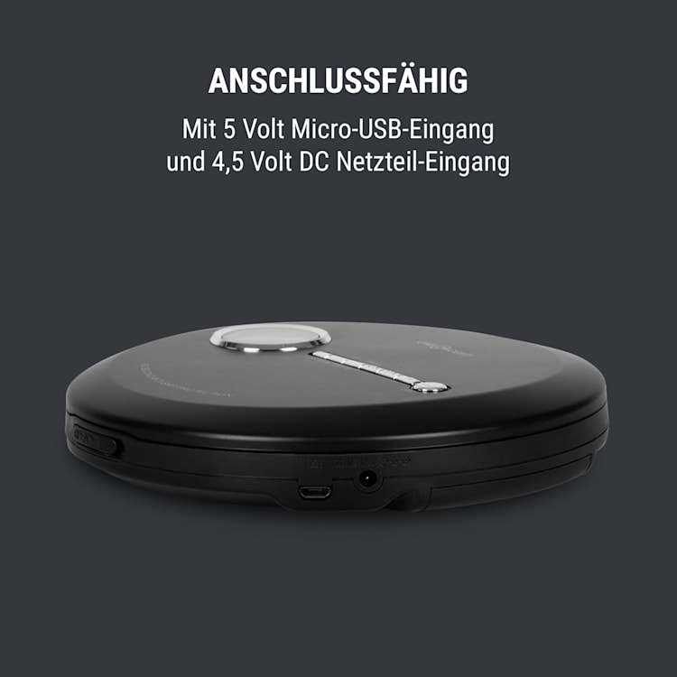 CDC 100 MP3 Discman CD-Player CD-R/-RW/-MP3 Antishock ESP Micro-USB Schwarz