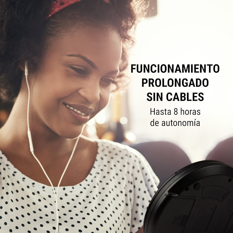 CDC 100MP3 Discman reproductor de CD, CD-R, CD-RW y MP3-CD, USB, sistema antichoque, negro Negro