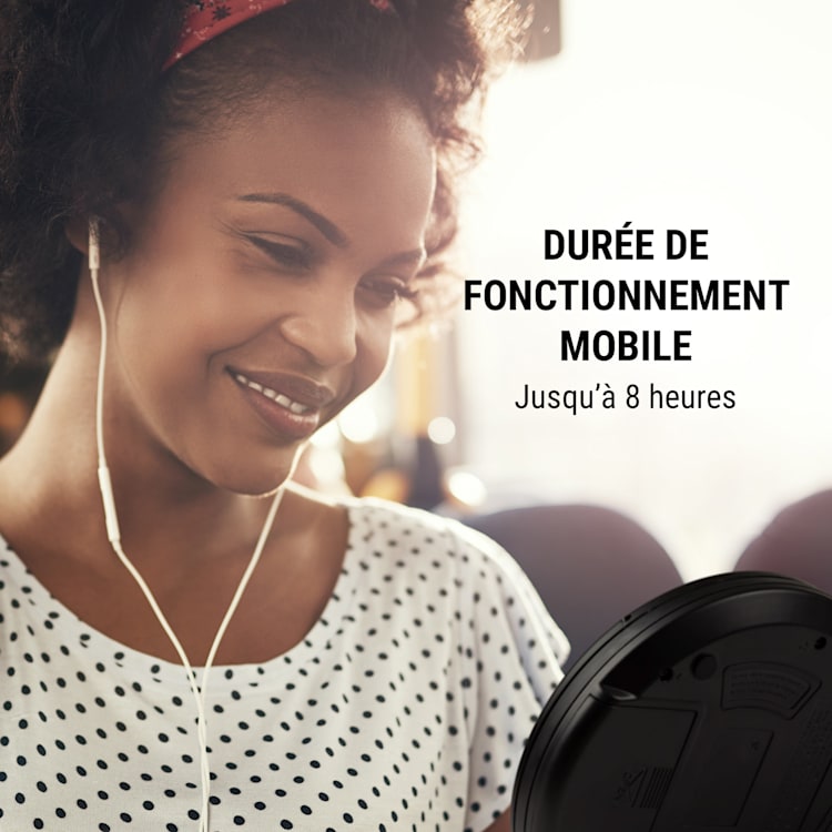 CDC 100MP3 Discman Lecteur CD MP3 & écouteurs LCD ASP- noir Noir