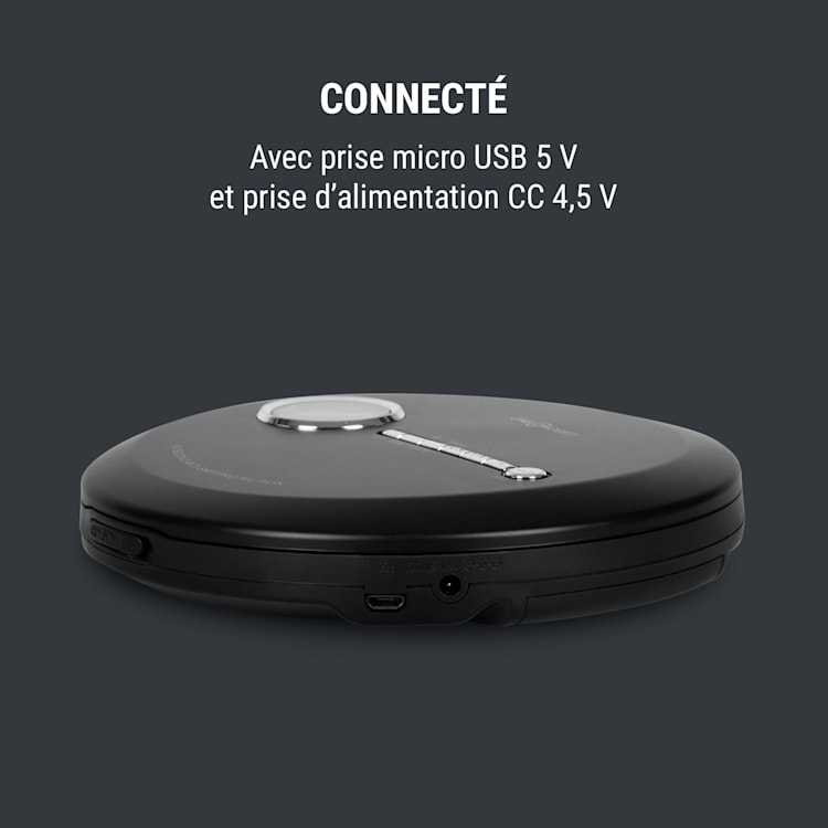 CDC 100MP3 Discman Lecteur CD MP3 & écouteurs LCD ASP- noir Noir