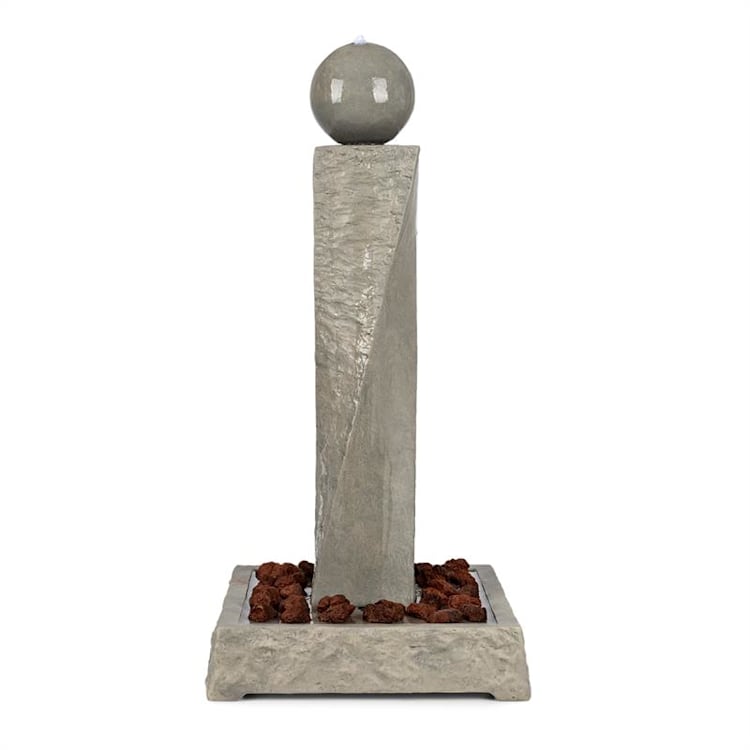 Trafalgar, fontanna ogrodowa, 1,5 m, LED, włókno szklano-cementowe, 4,5 kg, tufa