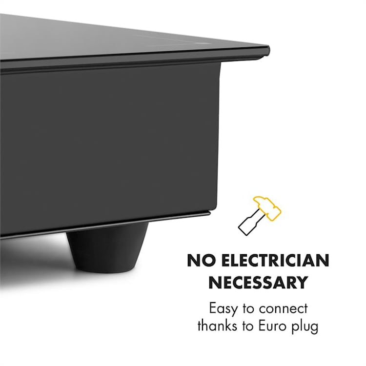 Deejay Piano Cottura a Induzione con Spazio Libero 3500 W Vetroceramica Touch Nero