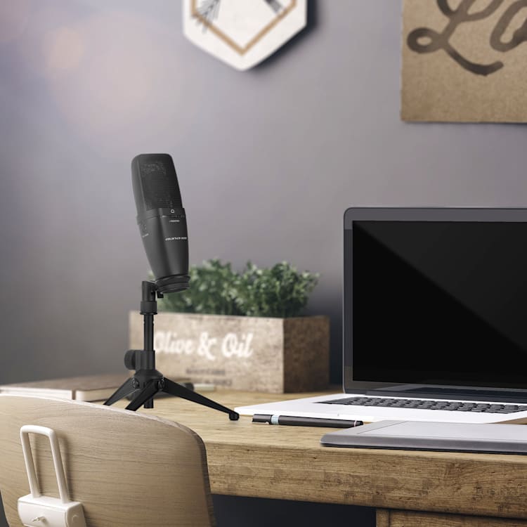 PR5-ST-4 Stativo da Tavolo per Microfono Desktop Pieghevole nero