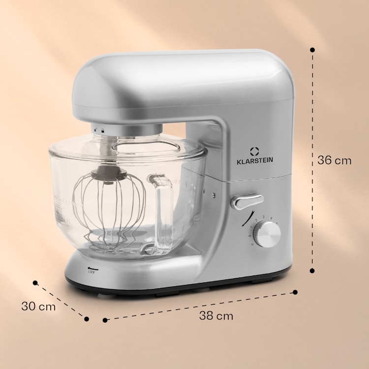 Procesador de alimentos Bella Argentea 2G 1800 W 5 litros Gancho mezclador, batidor Plata Metálica