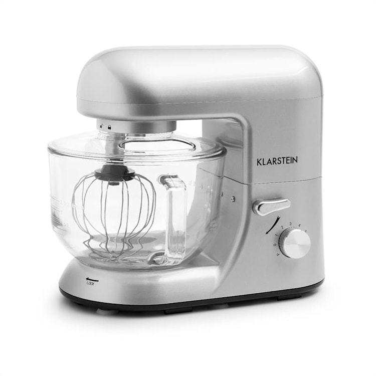 Bella Argentea 2G Food Processor 1800 W 5 litres Dough Hook, Stirring Hook, Whisk Silver Metallic