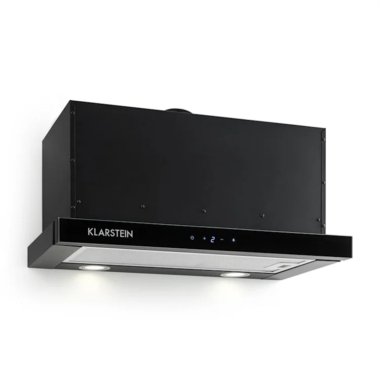 Vinea Substructure Cooker Hood Extractor Hood Flat Screen Hood 60cm Black Black