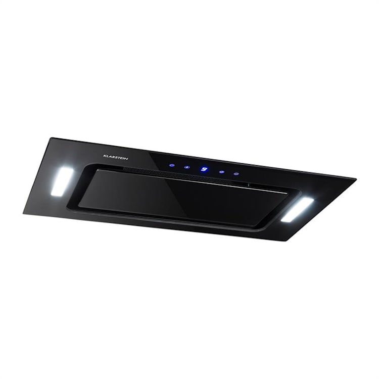 HEKTOR Dunstabzugshaube Beleuchtung Aluminium-Filter Timer 52 cm | ohne Aktivkohle-Filter | Schwarz