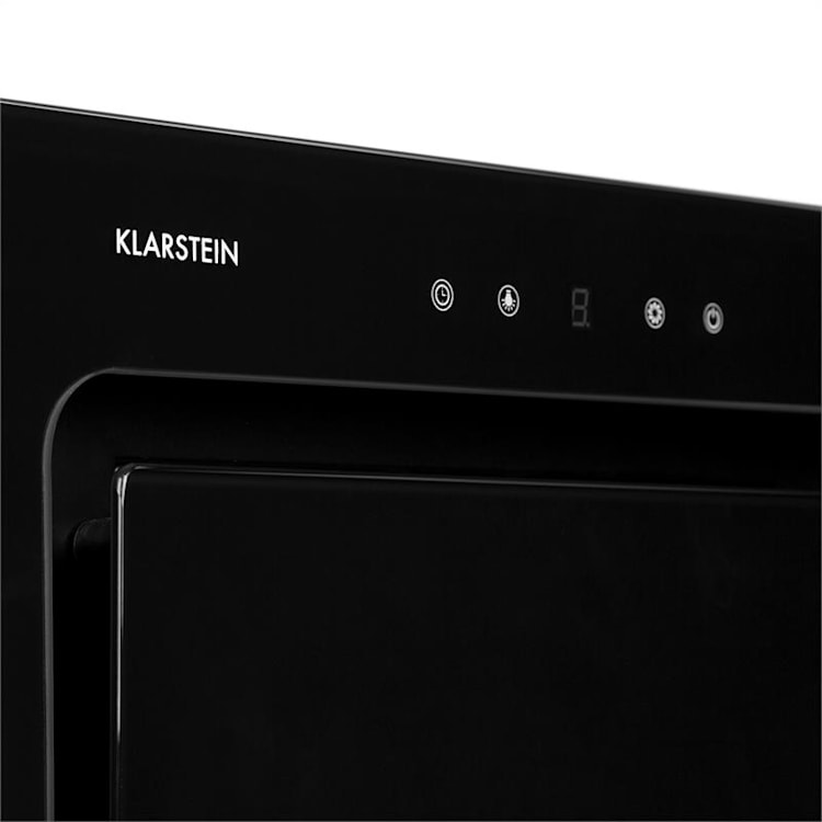 HEKTOR Dunstabzugshaube Beleuchtung Aluminium-Filter Timer 52 cm | ohne Aktivkohle-Filter | Schwarz