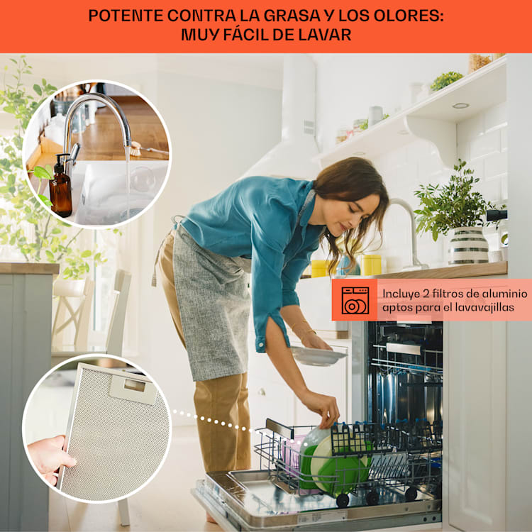 Royal Flush Downdraft Campana Extractora Cocina Sin Humos 430 m³/h 60 cm 60