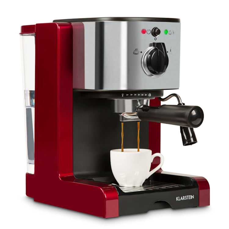 Passionata 20 Espressomaschine 20 bar 6 Tassen 1,25 Liter Milchschaum 20 bar | Rot