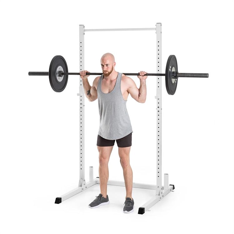 HR 1100 Postaja za vadbo, Half Rack 2 J - kavlji, drog za dvige, bela barva