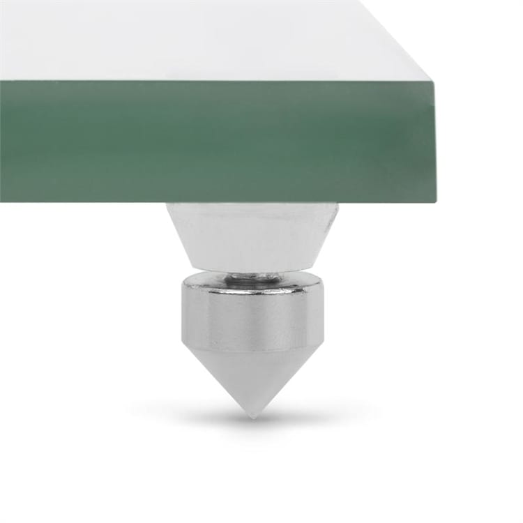 LS-46 Par de Suportes p/Altifalantes Vidro Alumínio Carga <10kg