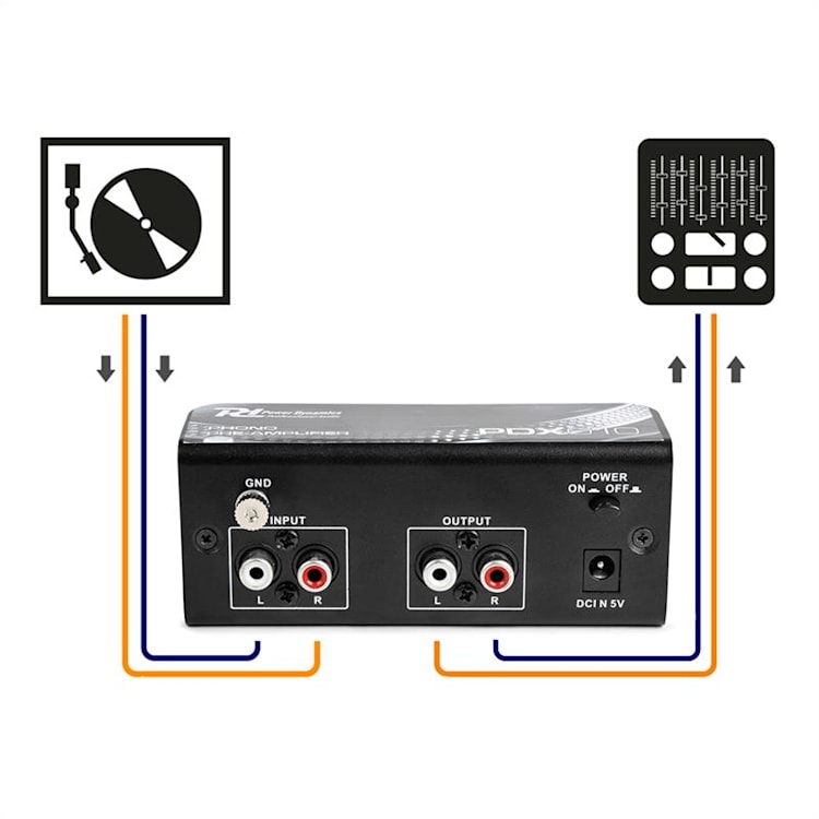 PDX010, phono předzesilovač, phono-line, stereo předzesilovač