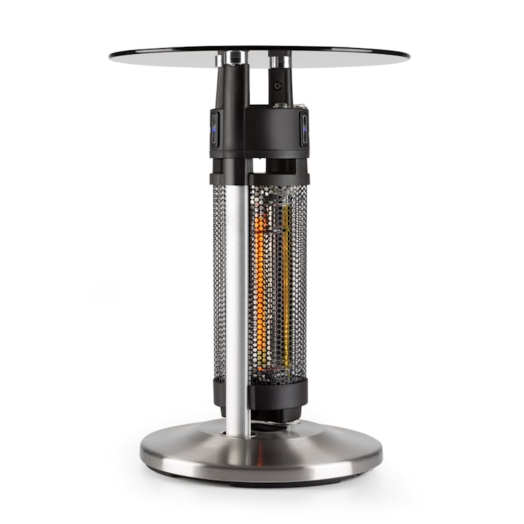 Primal Heat 65 Bistrotisch Karbon-IR-Heizelement 1200W LED 65cm Glas 65 cm