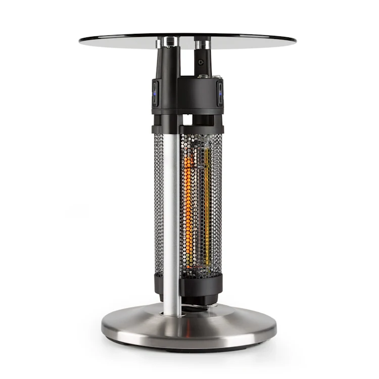 Primal Heat 65 Bistro Table Carbon IR Heating Element 1200W LED 65cm Glass 65 cm