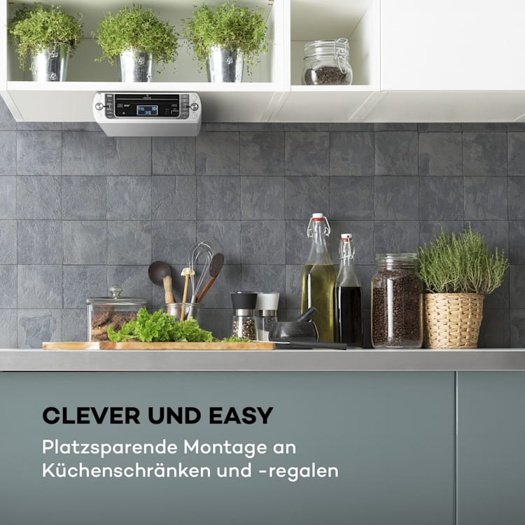 KR-400 CD Küchenradio, DAB+/PLL FM, CD/Mp3-Player silber Silber