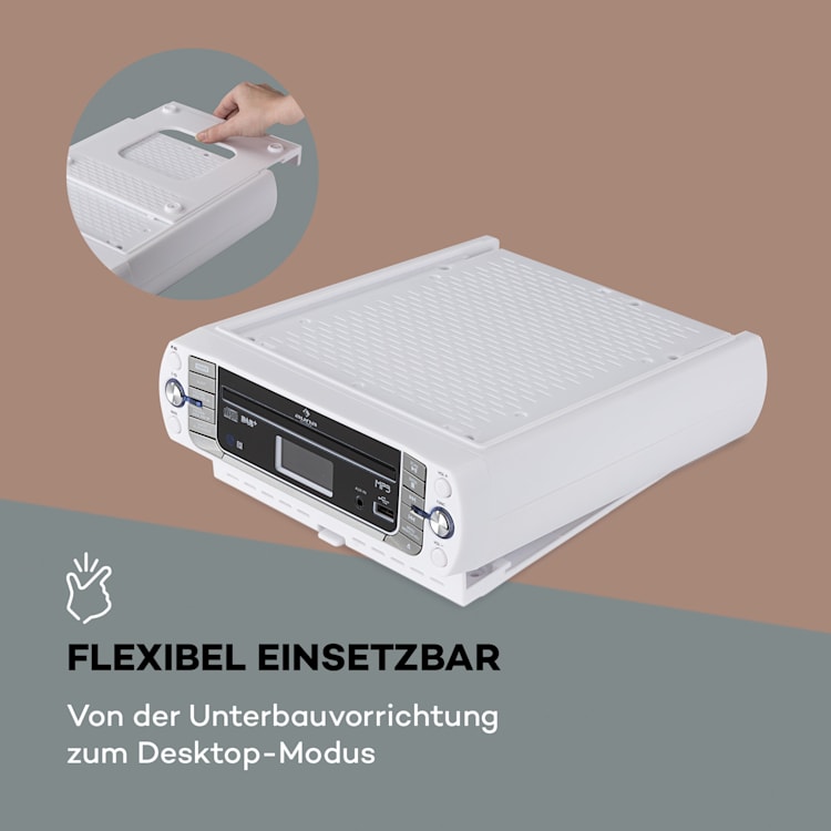 KR-400 CD Küchenradio, DAB+/PLL FM, CD/Mp3-Player silber Silber