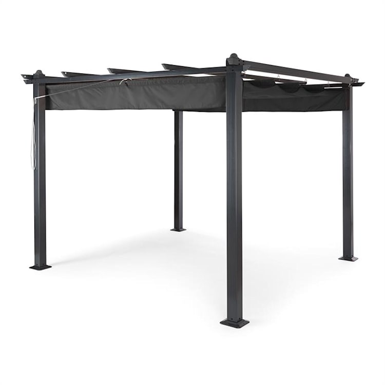 Pantheon, pergola, prístrešok, 3 x 3 m, hliník, strieška proti slnku, polyester, sivá 3 x 3 m | Antracit | Šedá