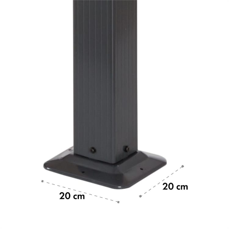 Pantheon, pergola, prístrešok, 3 x 3 m, hliník, strieška proti slnku, polyester, sivá 3 x 3 m | Antracit | Šedá