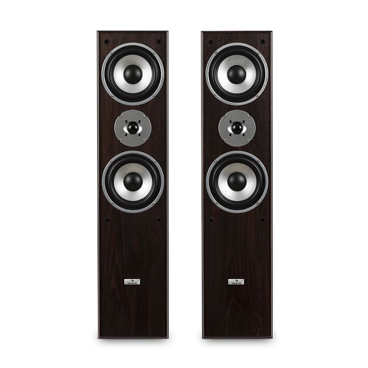 L766 3-Wege Bassreflex HiFi Boxen-Paar walnuss