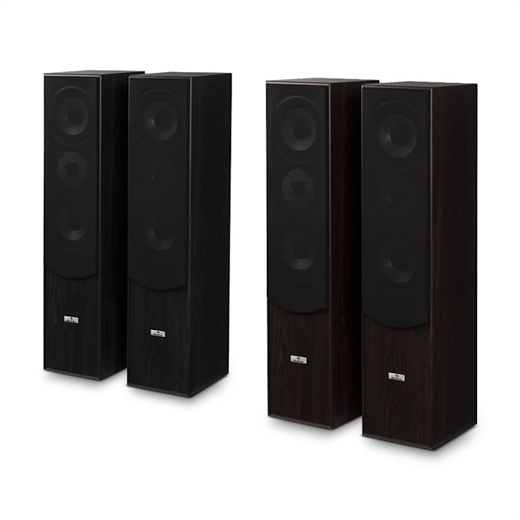 L766 3-Wege Bassreflex HiFi Boxen-Paar walnuss