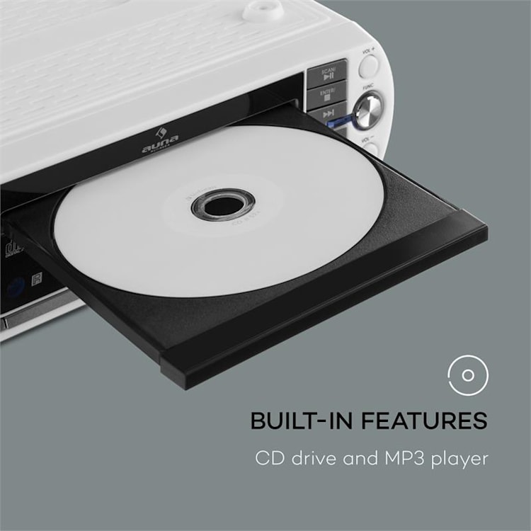 KR-400 CD, кухненско радио, DAB + / PLL FM, CD / MP3 плеър бяло Бял