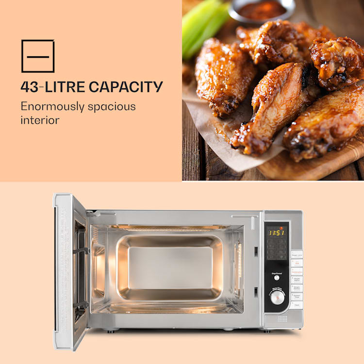 Brilliance Pro microonde 43 litri grill ventola pannello touch acciaio inox 43 Ltr