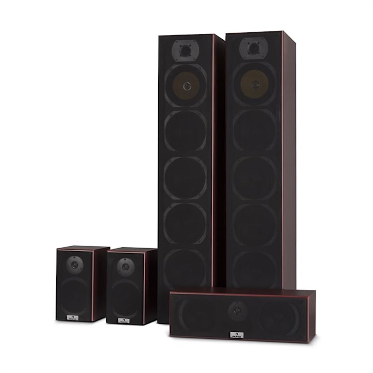 V9B Set Altoparlanti Surround 5 Casse 440W RMS mogano Mogano