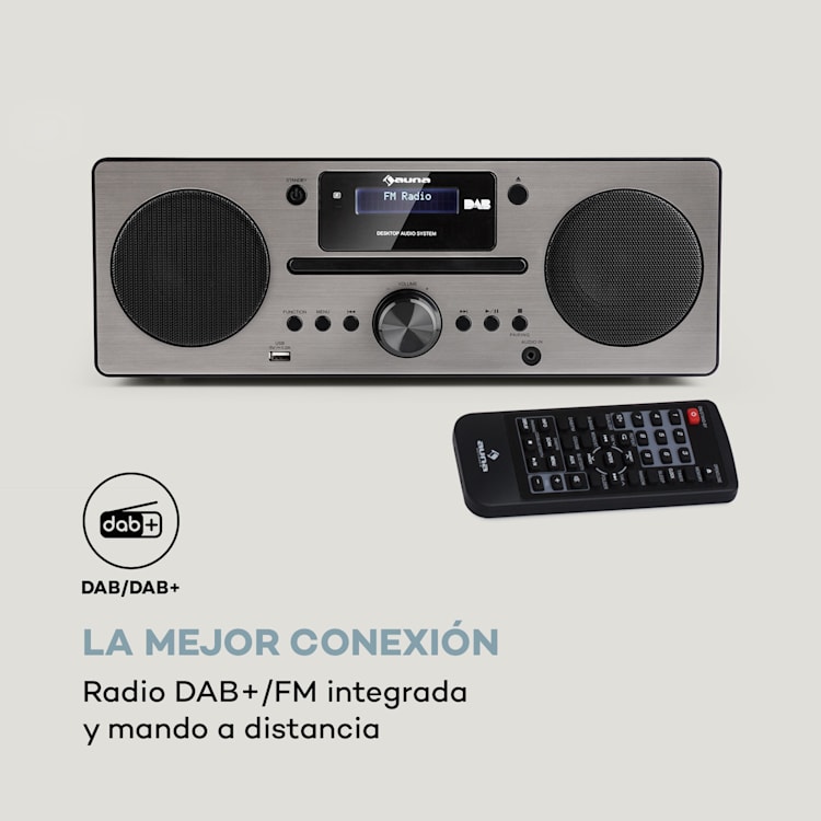 Harvard microcadena estéreo DAB+ FM Tuner BT CD Player USB Charger Nuez