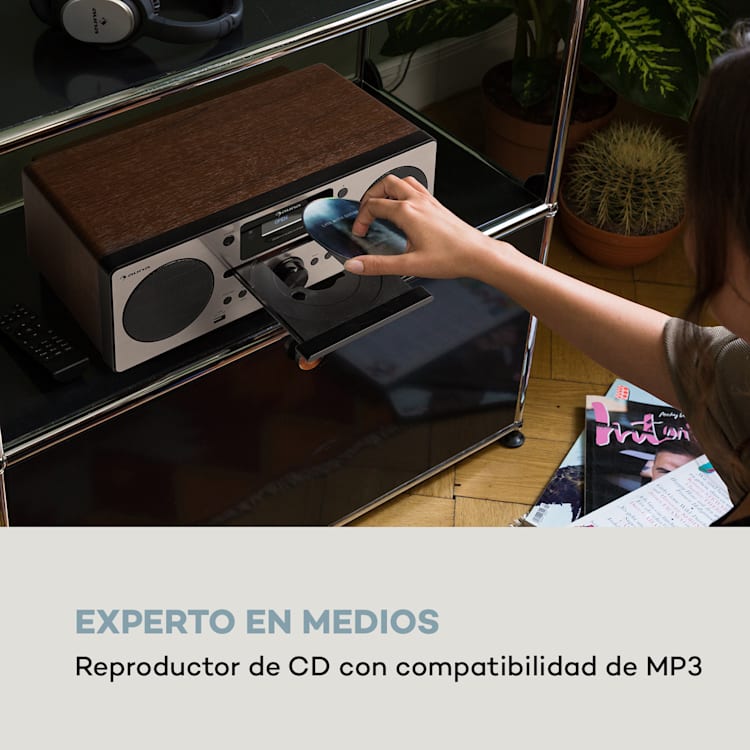 Harvard microcadena estéreo DAB+ FM Tuner BT CD Player USB Charger Nuez