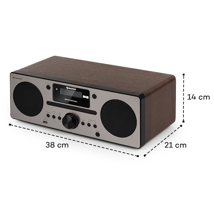 Harvard Micro-Stereoanlage DAB+ UKW-Tuner BT CD-Player USB-Charger