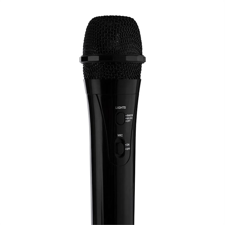 Kara Dazzl Microfono LED Effetto Luce Karaoke Nero