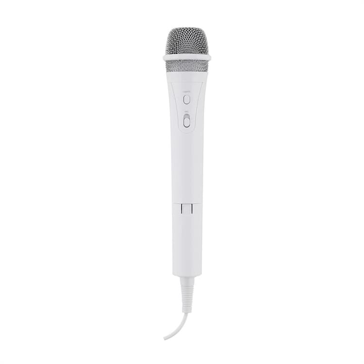 Kara Dazzl Microfono LED Effetto Luce Karaoke Bianco
