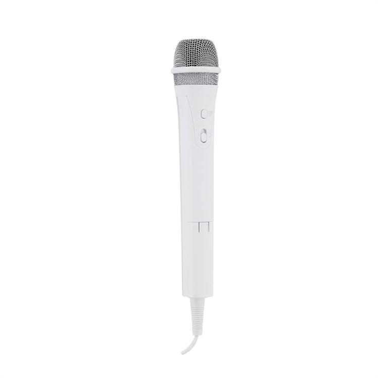 Kara Dazzl Microfono LED Effetto Luce Karaoke Bianco