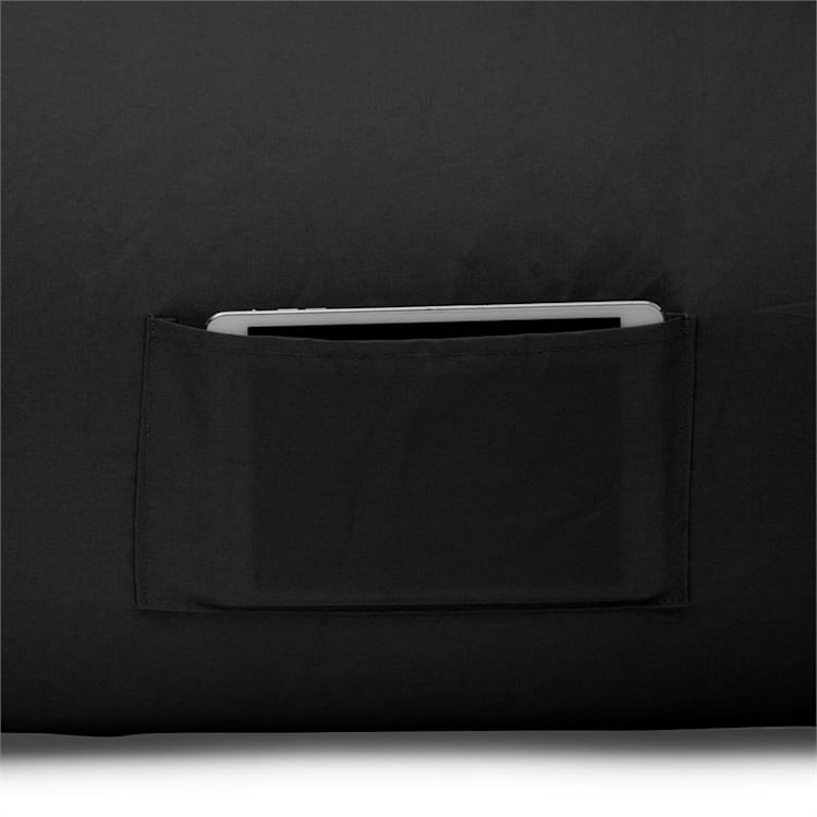 Airlounge Luftsofa 90x80x150cm Rucksack waschbar Polyester schwarz Schwarz