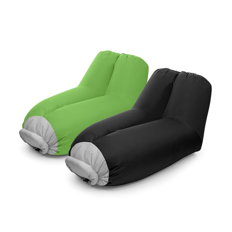 Airlounge Luftsofa 90x80x150cm Rucksack waschbar Polyester schwarz Schwarz