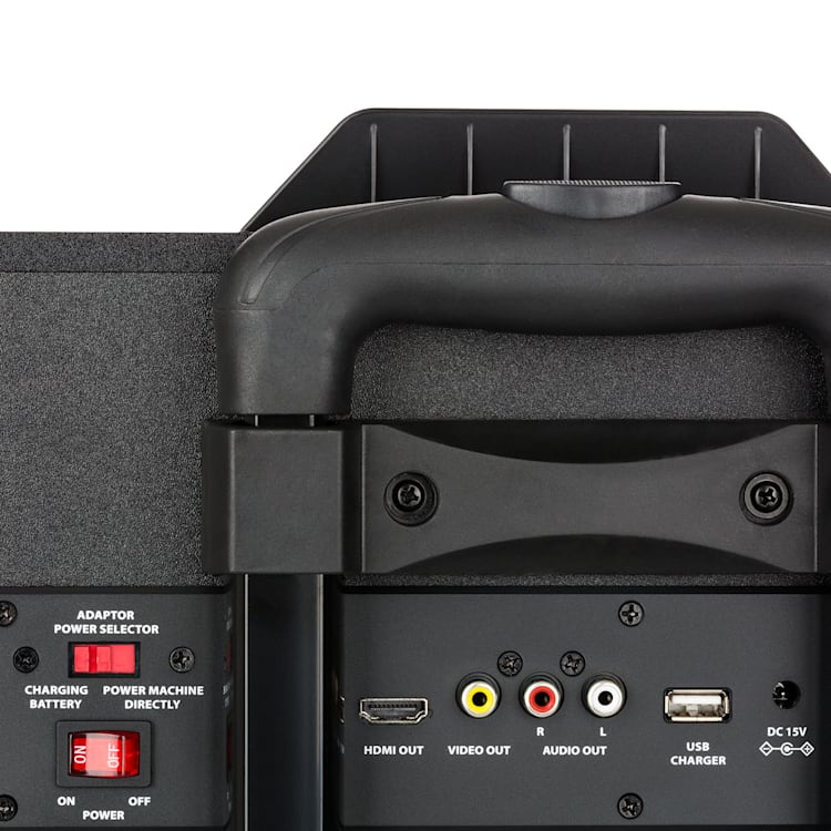DisGo Box 360, BT karaoke systém, 2 mikrofóny, HDMI, BT, LED, USB, kolieska, čierny