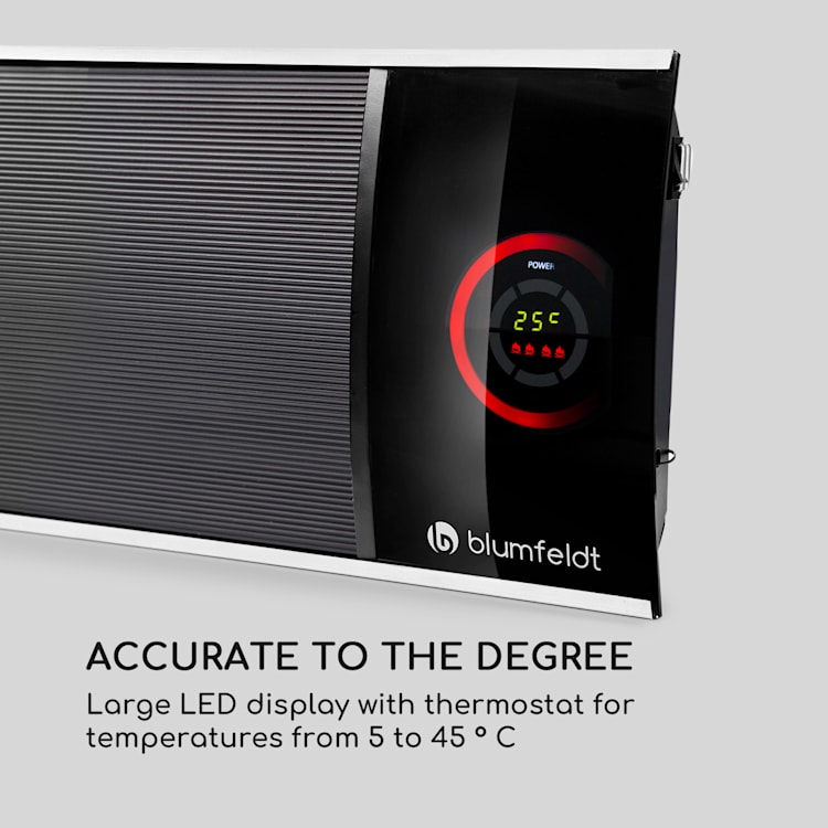 CosmicBeamUltra infrardeč grelnik, 2200 W, IPX4, daljinski upravljalnik, črna barva 